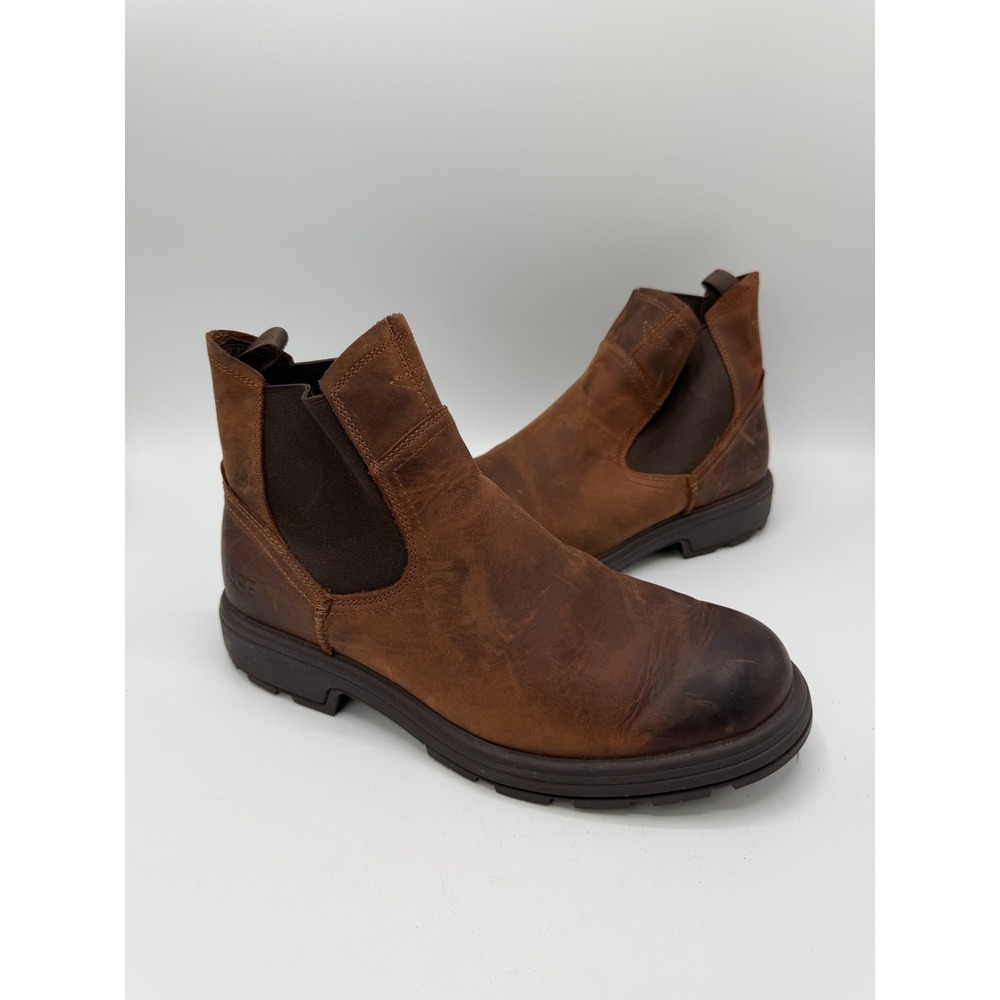 UGG Biltmore Chelsea Boots Brown Leather Waterproof 1103789 Mens Size 10 No Box